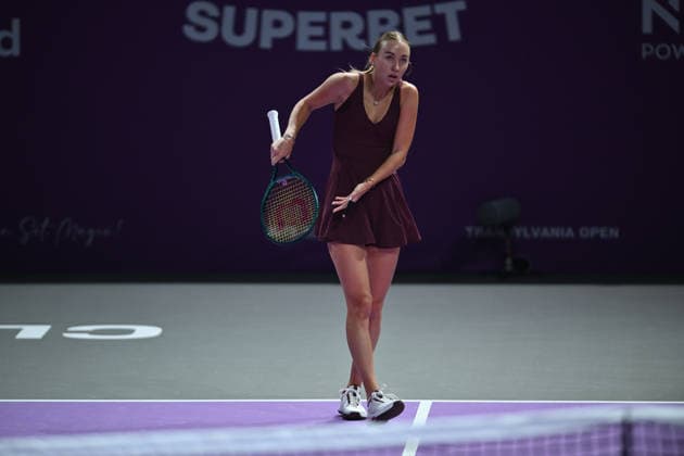 Transylvania Open 2026 - WTA, Tennis Damen 250 Tournament - Day 4 - Lucia Bronzetti v Anastasia Potapova Anastasia Potapova of Austria competes in the first round of the Transylvania Open 2026, a WTA250 Tournament, against Lucia Bronzetti of Italy, at BT Arena in Cluj-Napoca, Romania, on February 23, 2026. Cluj Napoca Romania  Copyright: xAlexxNicodimx originalFilename:nicodim-transylv260203_nphu5.jpg