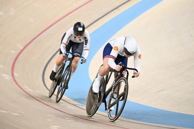 2026 UEC Track Elite European Championships Picture by Olly Hassell SWpix.com - 03 02 2026 - Cycling - 2026 UEC Track Elite European Championships - Konya Velodrome, Konya, Türkiye - Women™s Sprint - Semifinals - Sophie Capewell (Great Britain), Lea Sophie Friedrich (Germany) Konya Konya Velodrome Türkiye Copyright: x xSWpix.comx(t axPhotographyxHubxLtd)xOllyxHassell SWpix.comx SWP-3177-0563