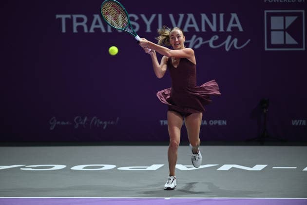 Transylvania Open 2026 - WTA, Tennis Damen 250 Tournament - Day 4 - Lucia Bronzetti v Anastasia Potapova Anastasia Potapova of Austria competes in the first round of the Transylvania Open 2026, a WTA250 Tournament, against Lucia Bronzetti of Italy, at BT Arena in Cluj-Napoca, Romania, on February 23, 2026. Cluj Napoca Romania  Copyright: xAlexxNicodimx originalFilename:nicodim-transylv260203_npMff.jpg