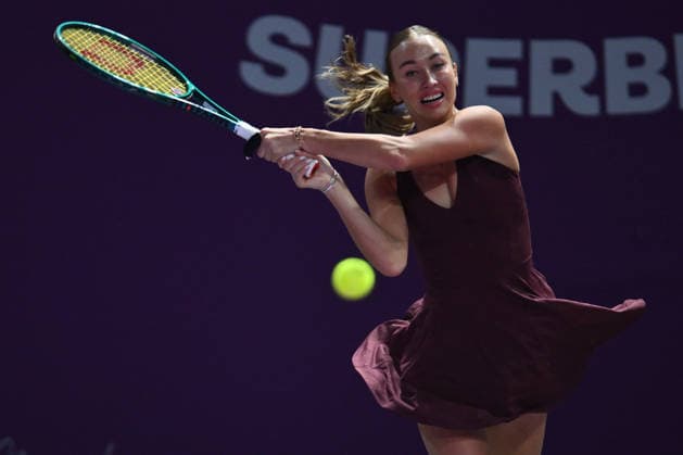 Transylvania Open 2026 - WTA, Tennis Damen 250 Tournament - Day 4 - Lucia Bronzetti v Anastasia Potapova Anastasia Potapova of Austria competes in the first round of the Transylvania Open 2026, a WTA250 Tournament, against Lucia Bronzetti of Italy, at BT Arena in Cluj-Napoca, Romania, on February 23, 2026. Cluj Napoca Romania  Copyright: xAlexxNicodimx originalFilename:nicodim-transylv260203_npMLU.jpg