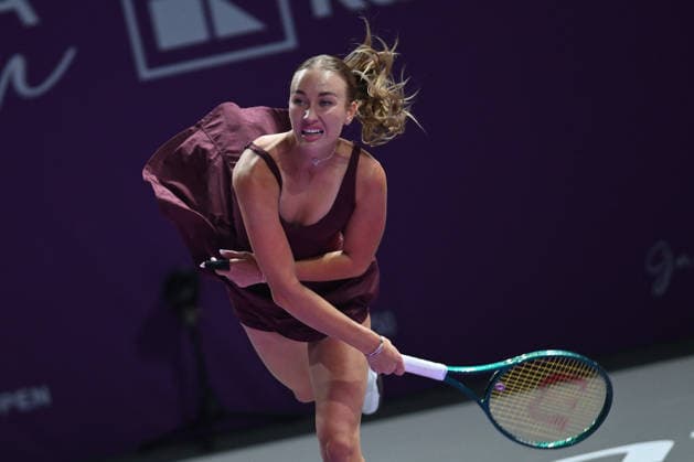 Transylvania Open 2026 - WTA, Tennis Damen 250 Tournament - Day 4 - Lucia Bronzetti v Anastasia Potapova Anastasia Potapova of Austria competes in the first round of the Transylvania Open 2026, a WTA250 Tournament, against Lucia Bronzetti of Italy, at BT Arena in Cluj-Napoca, Romania, on February 23, 2026. Cluj Napoca Romania  Copyright: xAlexxNicodimx originalFilename:nicodim-transylv260203_nptpm.jpg