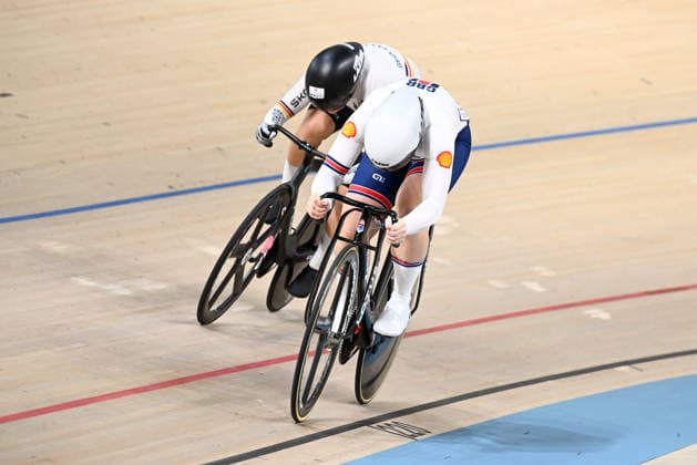 2026 UEC Track Elite European Championships Picture by Olly Hassell SWpix.com - 03 02 2026 - Cycling - 2026 UEC Track Elite European Championships - Konya Velodrome, Konya, Türkiye - Women™s Sprint - Semifinals - Sophie Capewell (Great Britain), Lea Sophie Friedrich (Germany) Konya Konya Velodrome Türkiye Copyright: x xSWpix.comx(t axPhotographyxHubxLtd)xOllyxHassell SWpix.comx SWP-3177-0594
