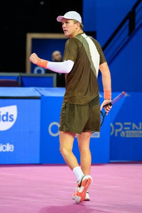 February 3, 2026, Perols, Montpellier, Occitanie, France: Martin Damm of the United States celebrates scoring a point during his match against Hubert Hurkacz of Poland at Open dÃ¢â‚¬â ¢Occitanie on February 3, 2026, at Sud de France Arena in Montpellier, France. Perols, Montpellier France - ZUMAc313 20260203_zsp_c313_002 Copyright: xFaresxChafaix