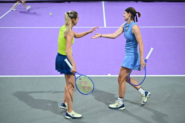 Transylvania Open 2026 - WTA, Tennis Damen 250 Tournament - Day 4 - Anna Bondar Greet Minnen v Anna Bondar Greet Minnen Anna Bondar and Greet Minnen compete in the first round of the Transylvania Open 2026, a WTA250 Tournament, against Kaja Juvan and Maja Chawalinska at BT Arena in Cluj-Napoca, Romania, on February 03, 2026. Alex Nicodim Imago Images Copyright: xAlexxNicodimx