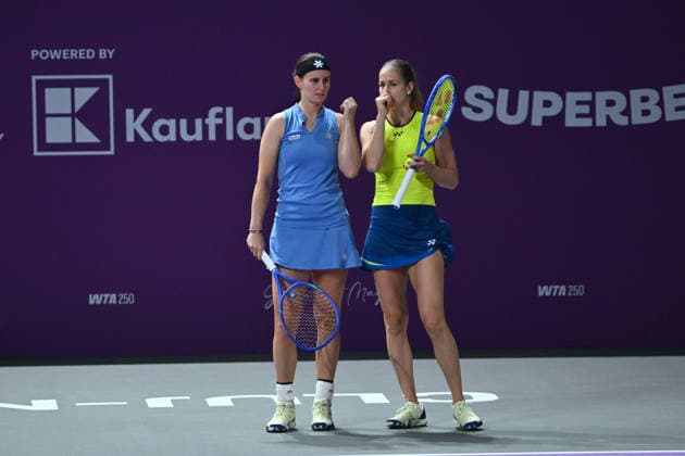 Transylvania Open 2026 - WTA, Tennis Damen 250 Tournament - Day 4 - Anna Bondar Greet Minnen v Anna Bondar Greet Minnen Anna Bondar and Greet Minnen compete in the first round of the Transylvania Open 2026, a WTA250 Tournament, against Kaja Juvan and Maja Chawalinska at BT Arena in Cluj-Napoca, Romania, on February 03, 2026. Alex Nicodim Imago Images Copyright: xAlexxNicodimx