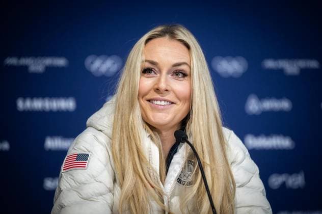 MILANO CORTINA 2026 - OLYMPISCHE WINTERSPIELE - CORTINA D™AMPEZZO - LINDSEY VONN PRESSEKONFERENZ ** NUR FÜR REDAKTIONELLE ZWECKE ** EDITORIAL USE ONLY **<p>03 02 2026-Cortina d™Ampezzo: Olympische Winterspiele Milano Cortina 2026 VMMC im Foto: US-Superstar Lindsey Vonn (Ski-Alpin) während einer Pressekonferenz im Medienzentrum. ( Italien Venetien Cortina d™Ampezzo Copyright: SaschaxFromm *** MILANO CORTINA 2026 OLYMPIC WINTER GAMES CORTINA D™AMPEZZO LINDSEY VONN PRESS CONFERENCE FOR EDITORIAL PURPOSES ONLY p 03 02 2026 Cortina d™Ampezzo Olympic Winter Games Milano Cortina 2026 VMMC in photo US superstar Lindsey Vonn Alpine skiing during a press conference at the media center Italy Veneto Cortina d™Ampezzo Copyright SaschaxFromm Copyright: SaschaxFromm doc84f1wms14tsa72db13vn ,EDITORIAL USE ONLY