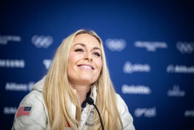MILANO CORTINA 2026 - OLYMPISCHE WINTERSPIELE - CORTINA D™AMPEZZO - LINDSEY VONN PRESSEKONFERENZ ** NUR FÜR REDAKTIONELLE ZWECKE ** EDITORIAL USE ONLY **<p>03 02 2026-Cortina d™Ampezzo: Olympische Winterspiele Milano Cortina 2026 VMMC im Foto: US-Superstar Lindsey Vonn (Ski-Alpin) während einer Pressekonferenz im Medienzentrum. ( Italien Venetien Cortina d™Ampezzo Copyright: SaschaxFromm *** MILANO CORTINA 2026 OLYMPIC WINTER GAMES CORTINA D™AMPEZZO LINDSEY VONN PRESS CONFERENCE FOR EDITORIAL PURPOSES ONLY p 03 02 2026 Cortina d™Ampezzo Olympic Winter Games Milano Cortina 2026 VMMC in photo US superstar Lindsey Vonn Alpine skiing during a press conference at the media center Italy Veneto Cortina d™Ampezzo Copyright SaschaxFromm Copyright: SaschaxFromm doc84f1xk09aux10vguzc8a ,EDITORIAL USE ONLY