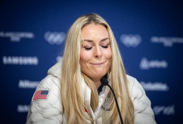 MILANO CORTINA 2026 - OLYMPISCHE WINTERSPIELE - CORTINA D™AMPEZZO - LINDSEY VONN PRESSEKONFERENZ ** NUR FÜR REDAKTIONELLE ZWECKE ** EDITORIAL USE ONLY **<p>03 02 2026-Cortina d™Ampezzo: Olympische Winterspiele Milano Cortina 2026 VMMC im Foto: US-Superstar Lindsey Vonn (Ski-Alpin) während einer Pressekonferenz im Medienzentrum. ( Italien Venetien Cortina d™Ampezzo Copyright: SaschaxFromm *** MILANO CORTINA 2026 OLYMPIC WINTER GAMES CORTINA D™AMPEZZO LINDSEY VONN PRESS CONFERENCE FOR EDITORIAL PURPOSES ONLY p 03 02 2026 Cortina d™Ampezzo Olympic Winter Games Milano Cortina 2026 VMMC in photo US superstar Lindsey Vonn Alpine skiing during a press conference at the media center Italy Veneto Cortina d™Ampezzo Copyright SaschaxFromm Copyright: SaschaxFromm doc84f1xne9gdf1ghflyrmf ,EDITORIAL USE ONLY