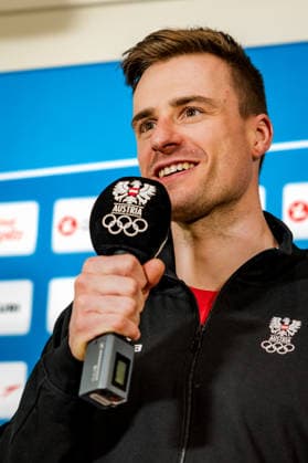 OLYMPICS - Winter Olympic Games, Olympische Spiele, Olympia, OS Milano Cortina 2026 VAL DI FIEMME,ITALY,03.FEB.26 - OLYMPICS - Winter Olympic Games Milano Cortina 2026, preview. Image shows Benjamin Moser (AUT) during an interview with the OEOC.  GEPAxpictures xMatthiasxTrinkl