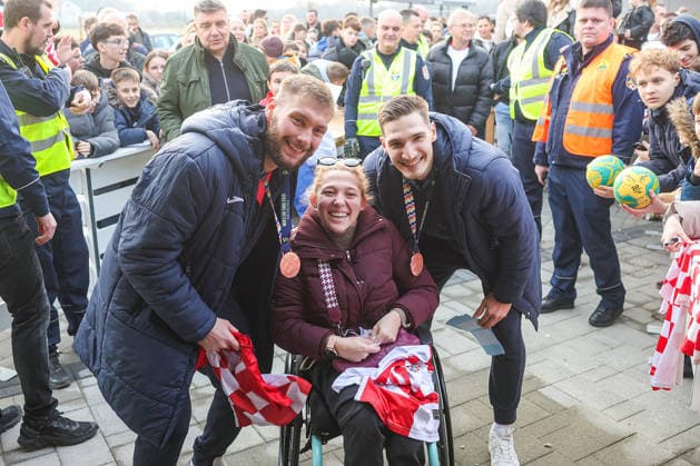 Welcome ceremony for Croatian handball players Dominik Kuzmanovic and Zlatko Rauzan Croatian handball players Dominik Kuzmanovic and Zlatko Rauzan during welcome ceremony in Brckovljani near Zagreb, Croatia on February, 2026. after winning bronze medal at Men s EHF EURO 2026.  GoranxStanzl PIXSELL