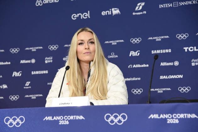 CORTINA, press conference, PK, Pressekonferenz LINDSEY VONN POST INJURY, IN THE PHOTO  Copyright: xFRANCESCAxVIECELIx xipa-agency.netx xFRANCESCAxVIECELIx IPA_Agency_IPA70923266