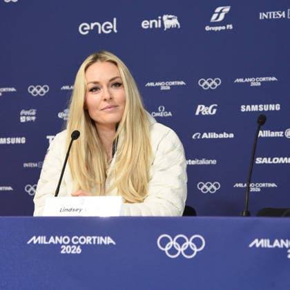 CORTINA, press conference, PK, Pressekonferenz LINDSEY VONN POST INJURY, IN THE PHOTO  Copyright: xFRANCESCAxVIECELIx xipa-agency.netx xFRANCESCAxVIECELIx IPA_Agency_IPA70923268