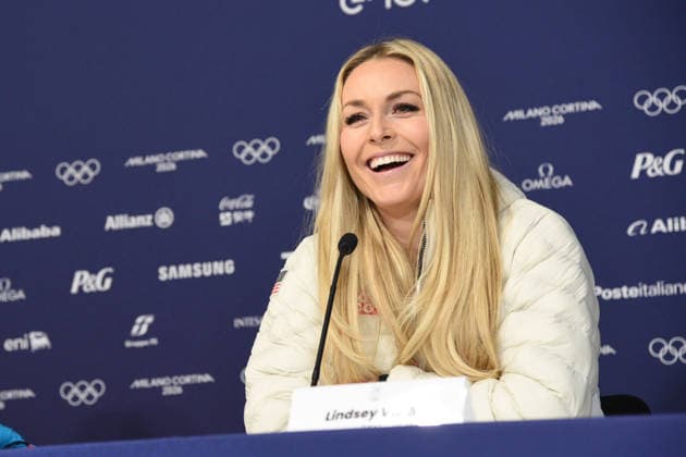 CORTINA, press conference, PK, Pressekonferenz LINDSEY VONN POST INJURY, IN THE PHOTO  Copyright: xFRANCESCAxVIECELIx xipa-agency.netx xFRANCESCAxVIECELIx IPA_Agency_IPA70923270