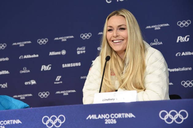 CORTINA, press conference, PK, Pressekonferenz LINDSEY VONN POST INJURY, IN THE PHOTO  Copyright: xFRANCESCAxVIECELIx xipa-agency.netx xFRANCESCAxVIECELIx IPA_Agency_IPA70923271