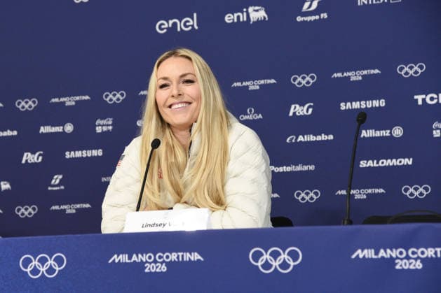 CORTINA, press conference, PK, Pressekonferenz LINDSEY VONN POST INJURY, IN THE PHOTO  Copyright: xFRANCESCAxVIECELIx xipa-agency.netx xFRANCESCAxVIECELIx IPA_Agency_IPA70923274