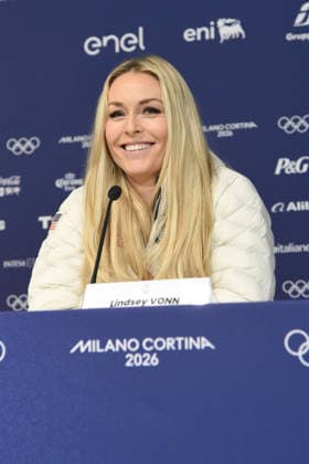 CORTINA, press conference, PK, Pressekonferenz LINDSEY VONN POST INJURY, IN THE PHOTO  Copyright: xFRANCESCAxVIECELIx xipa-agency.netx xFRANCESCAxVIECELIx IPA_Agency_IPA70923277