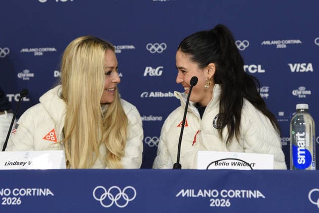 CORTINA, press conference, PK, Pressekonferenz LINDSEY VONN POST INJURY, IN THE PHOTO  Copyright: xFRANCESCAxVIECELIx xipa-agency.netx xFRANCESCAxVIECELIx IPA_Agency_IPA70923285