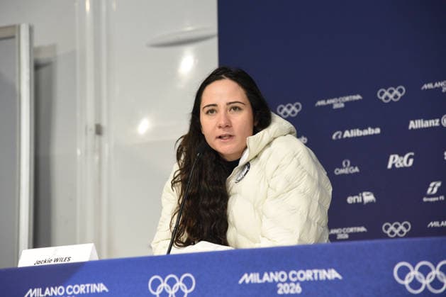 CORTINA, press conference, PK, Pressekonferenz LINDSEY VONN POST INJURY, IN THE PHOTO  Copyright: xFRANCESCAxVIECELIx xipa-agency.netx xFRANCESCAxVIECELIx IPA_Agency_IPA70923288
