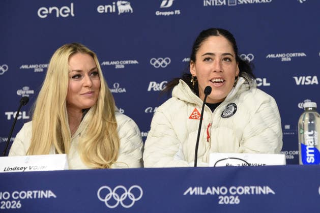 CORTINA, press conference, PK, Pressekonferenz LINDSEY VONN POST INJURY, IN THE PHOTO  Copyright: xFRANCESCAxVIECELIx xipa-agency.netx xFRANCESCAxVIECELIx IPA_Agency_IPA70923291