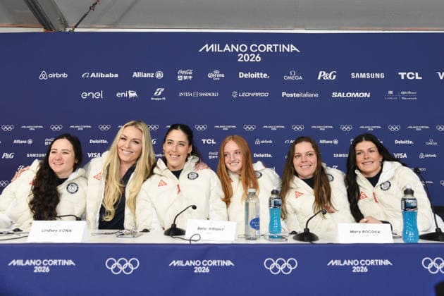 CORTINA, press conference, PK, Pressekonferenz LINDSEY VONN POST INJURY, IN THE PHOTO  Copyright: xFRANCESCAxVIECELIx xipa-agency.netx xFRANCESCAxVIECELIx IPA_Agency_IPA70923295