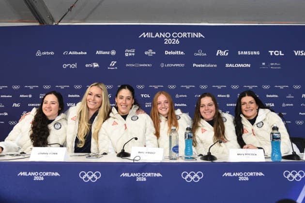 CORTINA, press conference, PK, Pressekonferenz LINDSEY VONN POST INJURY, IN THE PHOTO  Copyright: xFRANCESCAxVIECELIx xipa-agency.netx xFRANCESCAxVIECELIx IPA_Agency_IPA70923296