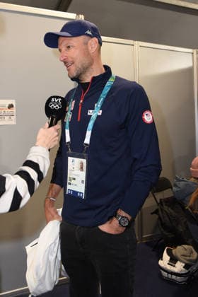CORTINA, press conference, PK, Pressekonferenz LINDSEY VONN POST INJURY, IN THE PHOTO AKSEL SVINDAL  Copyright: xFRANCESCAxVIECELIx xipa-agency.netx xFRANCESCAxVIECELIx IPA_Agency_IPA70923298