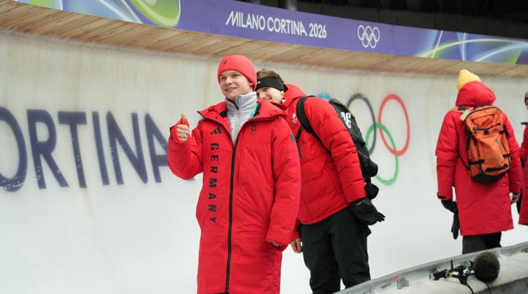 3.2.2026: Cortina d Ampezzo: Pista Eugenio Monti: Skeleton: Felix Keisinger (Deutschland) *** 3 2 2026 Cortina d Ampezzo Pista Eugenio Monti Skeleton Felix Keisinger Germany