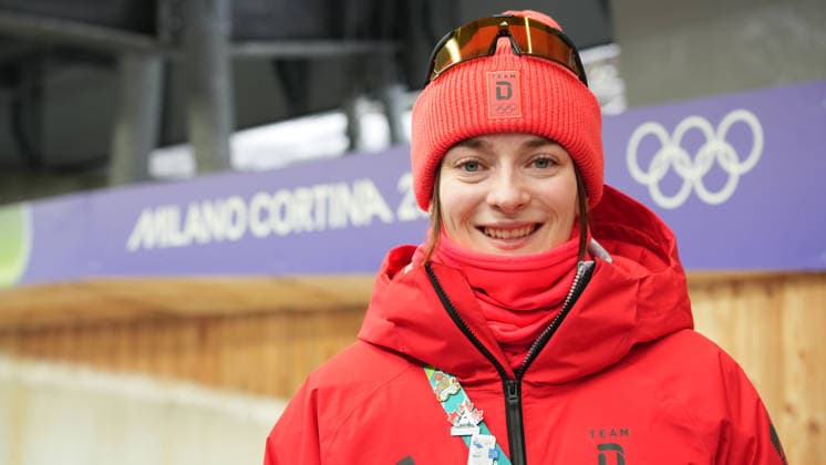 3.2.2026: Cortina d Ampezzo: Pista Eugenio Monti: Skeleton: Hannah Neise (Deutschland) *** 3 2 2026 Cortina d Ampezzo Pista Eugenio Monti Skeleton Hannah Neise Germany
