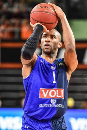 BKT Euro Cup Ratiopharm Ulm vs Buducnost VOLI Podgorica, Ratiopharm Arena Ulm 03 02 2026 Rasheed Sulaimon Buducnost VOLI Podgorica, 1 on free throw Ulm 03 02 2026 17 Matchday BKT EuroCup, Ratiopharm Ulm vs Buducnost VOLI Podgorica, Ratiopharm Arena Ulm Copyright: xBEAUTIFULxSPORTS Märklx