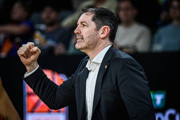 Head Coach Ty Harrelson ratiopharm ulm gestures during the Basketball Eurocup match between ratiopharm ulm and Buducnost VOLI Podgorica at ratiopharm Arena on February 3, 2026 in Neu Ulm, Germany Photo by Harry Langer DeFodi Images