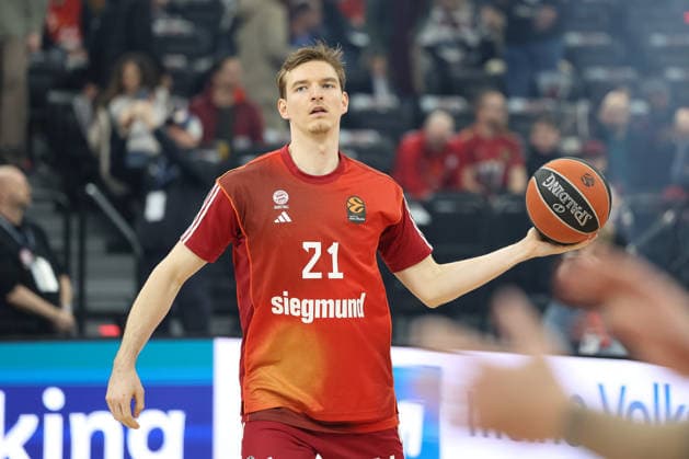 Justuz Hollatz FC Bayern Basketball, 21 warming up before the game, GER, FC Bayern Basketball vs Paris Basketball, Basketball, Euroleague, Matchday 26, Season 2025 2026, 03 02 2026, GER, FC Bayern Basketball vs Paris Basketball, Basketball, Euroleague, Matchday 26, Season 2025 2026, 03 02 2026 Munich Copyright: xEibner-Pressefoto JennixMaulx EP_JML