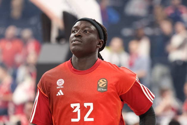 Wenyen Gabriel FC Bayern Basketball, 32 warming up before the game, GER, FC Bayern Basketball vs Paris Basketball, Basketball, Euroleague, Matchday 26, Season 2025 2026, 03 02 2026, GER, FC Bayern Basketball vs Paris Basketball, Basketball, Euroleague, Matchday 26, Season 2025 2026, 03 02 2026 Munich Copyright: xEibner-Pressefoto JennixMaulx EP_JML