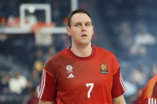Johannes Voigtmann FC Bayern Basketball, 07 warming up before the game, GER, FC Bayern Basketball vs Paris Basketball, Basketball, Euroleague, Matchday 26, Season 2025 2026, 03 02 2026, GER, FC Bayern Basketball vs Paris Basketball, Basketball, Euroleague, Matchday 26, Season 2025 2026, 03 02 2026 Munich Copyright: xEibner-Pressefoto JennixMaulx EP_JML