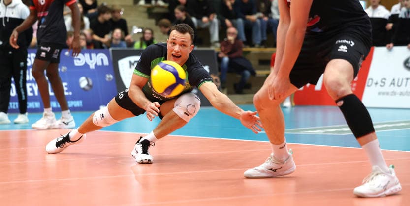 03 02 2026, Germany, Ludwigsburg, Volleyball Barock Volleys MTV Ludwigsburg vs Haching Munich, Jeffery Klok LB, Center