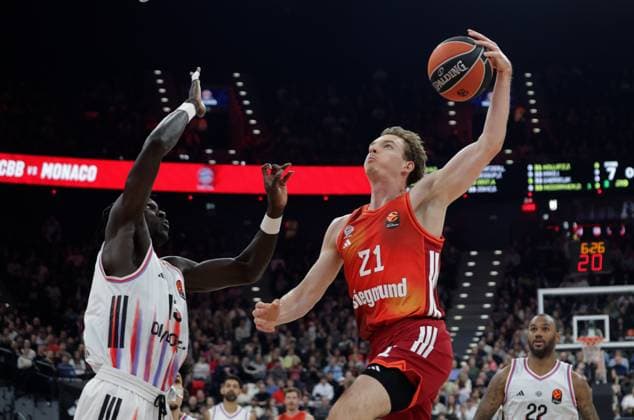 Bayerns 21 Justus HOLLATZ Basketball Bayern Paris Euroleague, FC Bayern Basketball Paris Basketball, Round 26, Season 2025 2026, on 3 02 2026 in Munich, S A P G A R D E N, Germany Source Copyright Credit Oryk HAIST xBASKETBALL-BAYERN-PARISx