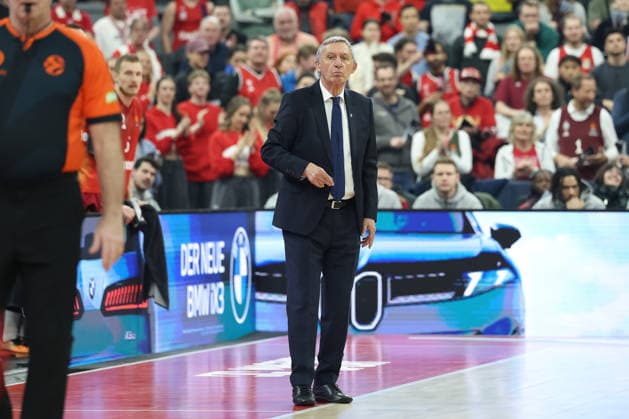 Svetislav Pesic FC Bayern Basketball, Head Coach , GER, FC Bayern Basketball vs Paris Basketball, Basketball, Euroleague, Matchday 26, Season 2025 2026, 03 02 2026, GER, FC Bayern Basketball vs Paris Basketball, Basketball, Euroleague, Matchday 26, Season 2025 2026, 03 02 2026 Munich Copyright: xEibner-Pressefoto JennixMaulx EP_JML