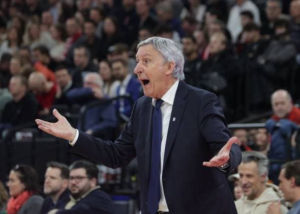 FCBB coach Svetislav PESIC Basketball Bayern Paris Euroleague, FC Bayern Basketball Paris Basketball, round 26, season 2025 2026, on 3 02 2026 in Munich, S A P G A R D E N, Germany Source Copyright Credit Oryk HAIST xBASKETBALL-BAYERN-PARISx
