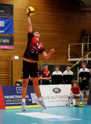 03 02 2026, Germany, Ludwigsburg, Volleyball Barock Volleys MTV Ludwigsburg vs Haching Munich, New signing Adrian Mol LB