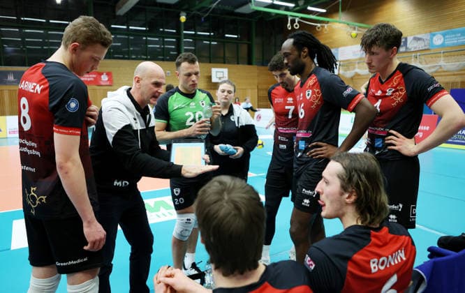 03 02 2026, Germany, Ludwigsburg, Volleyball Barock Volleys MTV Ludwigsburg vs Haching Munich, Co Coach Michael Dornheim LB, Center