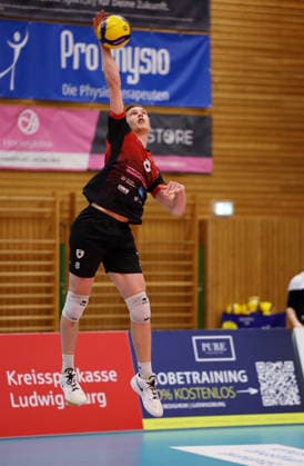 03 02 2026, Germany, Ludwigsburg, Volleyball Barock Volleys MTV Ludwigsburg vs Haching Munich, Tomi Saarinen LB