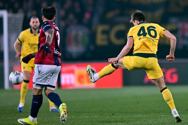 CALCIO - Serie A - Bologna FC vs AC Milan Milan s Matteo Gabbia portrait in action during Bologna FC vs AC Milan, Italian soccer Serie A match in Bologna, Italy, February 03 2026 Bologna Italy  Copyright: xIPAxSport ABACAx