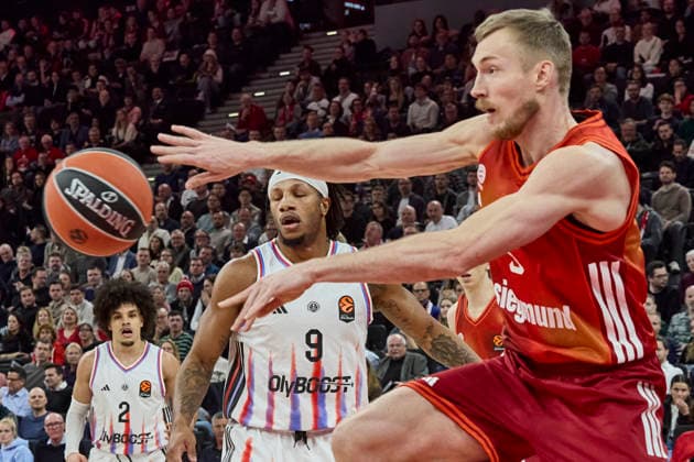 Turkish Airlines EuroLeague Basketball, FC Bayern Munich Basketball vs Paris Basketball, Munich FC Bayern Basketball, Munich FC Bayern Basketball, Paris Basketball, 2026 02 03 in Munich SAP Garden GIFFEY Niels FC Bayern Munich Basketball Forward Nr 5 BAY5 sportworld Munich SAP Garden Bayern Germany
