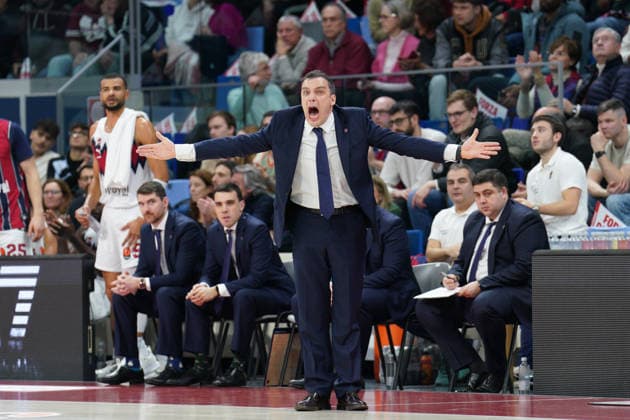 EA7 Emporio Armani Milano vs. Kosner Baskonia Vitoria-Gasteiz, pictured is Head Coach Paolo Galbiati (Kosner Baskonia Vitoria-Gasteiz)  Copyright: xSimonexLucarellix xipa-agency.netx xSimonexLucarellix IPA_Agency_IPA70929674
