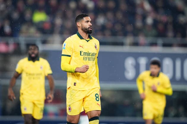 AC MilanÕs Ruben Loftus-Cheek celebrates after scoring the 0-1 goal for his team during the Serie A soccer match between Bologna and Milan at the Renato DallÕAra Stadium in Bologna, north Italy - Tuesday, February 3, 2026 -  Copyright: xMassimoxPaolone LaPressex