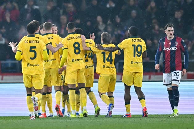 CALCIO - Serie A - Bologna FC vs AC Milan Milan s Ruben Loftus-Cheek celebrates after scoring a goal during Bologna FC vs AC Milan, Italian soccer Serie A match in Bologna, Italy, February 03 2026 Bologna Italy  Copyright: xIPAxSport ABACAx