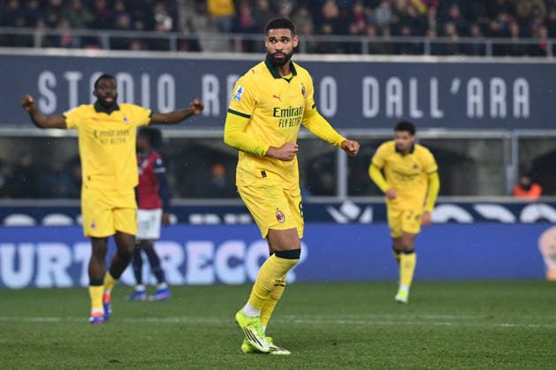 CALCIO - Serie A - Bologna FC vs AC Milan Loftus Cheek Ruben (Ac Milan) celebrating his goal during Bologna FC vs AC Milan, Italian soccer Serie A match in Bologna, Italy, February 03 2026 Bologna Italy  Copyright: xIPAxSport ABACAx