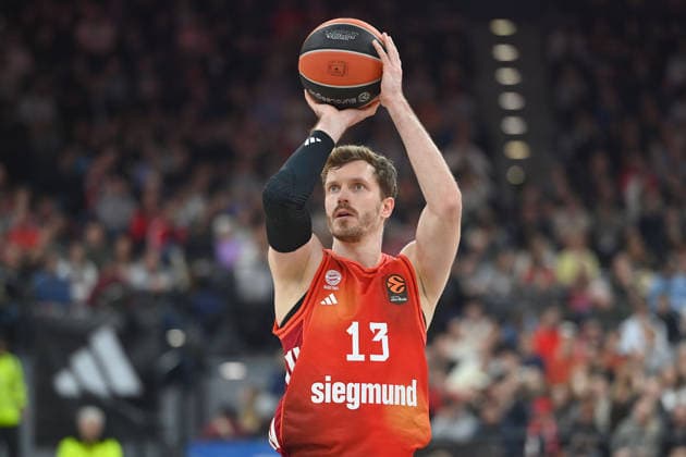 Andreas OBST FCB , Action,single picture,cropped single motif,half figure,half figure, Basketball Euro League,Season 2025 2026, FC Bayern Muenchen Paris Basketball on 03 02 2026 , S A P G A R D EN