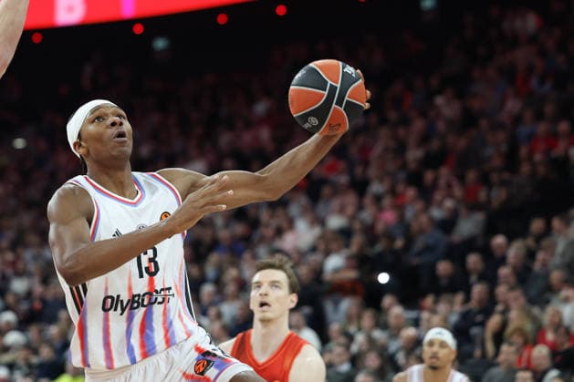Allan Dokossi Paris Basketball, 13 with ball, GER, FC Bayern Basketball vs Paris Basketball, Basketball, Euroleague, Matchday 26, Season 2025 2026, 03 02 2026, GER, FC Bayern Basketball vs Paris Basketball, Basketball, Euroleague, Matchday 26, Season 2025 2026, 03 02 2026 Munich Copyright: xEibner-Pressefoto JennixMaulx EP_JML