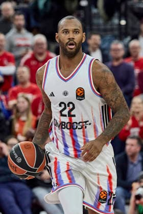 Turkish Airlines EuroLeague Basketball, FC Bayern Munich Basketball vs Paris Basketball, Munich FC Bayern Basketball, Munich FC Bayern Basketball, Paris Basketball, 2026 02 03 in Munich SAP Garden M BAYE Amath Paris Basketball Forward Nr22 PBB22 sportworld Munich SAP Garden Bayern Germany