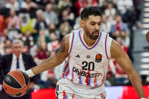 Turkish Airlines EuroLeague Basketball, FC Bayern Munich Basketball vs Paris Basketball, Munich FC Bayern Basketball, Munich FC Bayern Basketball, Paris Basketball, 2026 02 03 in Munich SAP Garden MORGAN Jeremy Paris Basketball Forward Nr20 PBB20 sportworld Munich SAP Garden Bayern Germany